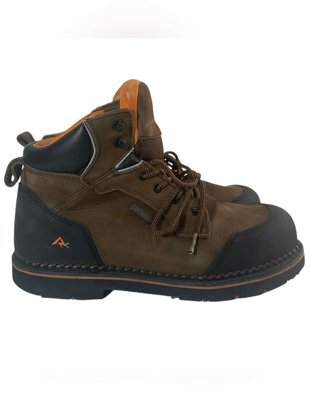 Ridgecut RCT002TS Men’s Waterproof Steel Toe Work Boots Brown Leather Size 11 W